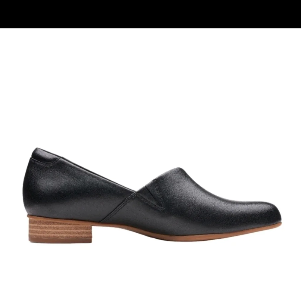 Clarks Juliet Palm Black Leather Shoes